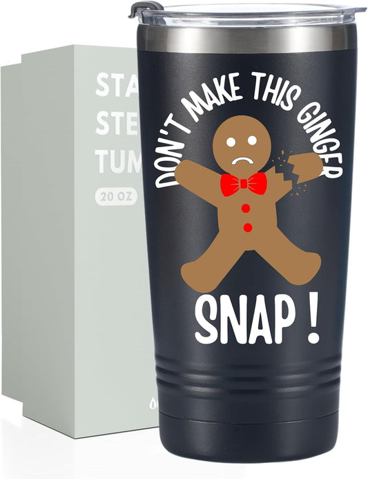 Onebttl Stainless Steel Insulated Tumbler - Funny Gingerbread Gift for Birthdays & Christmas | 20oz