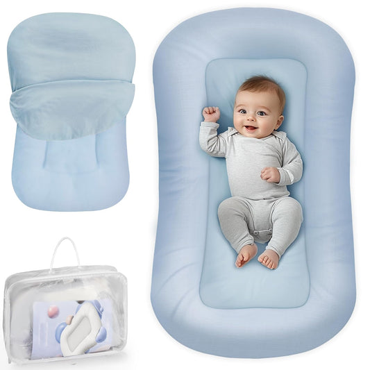 ZumaBlue Infant Support Cushion - Portable Tummy Time Mat for Newborns 0-24 Months | Soft Cotton, Ideal for Home & Travel