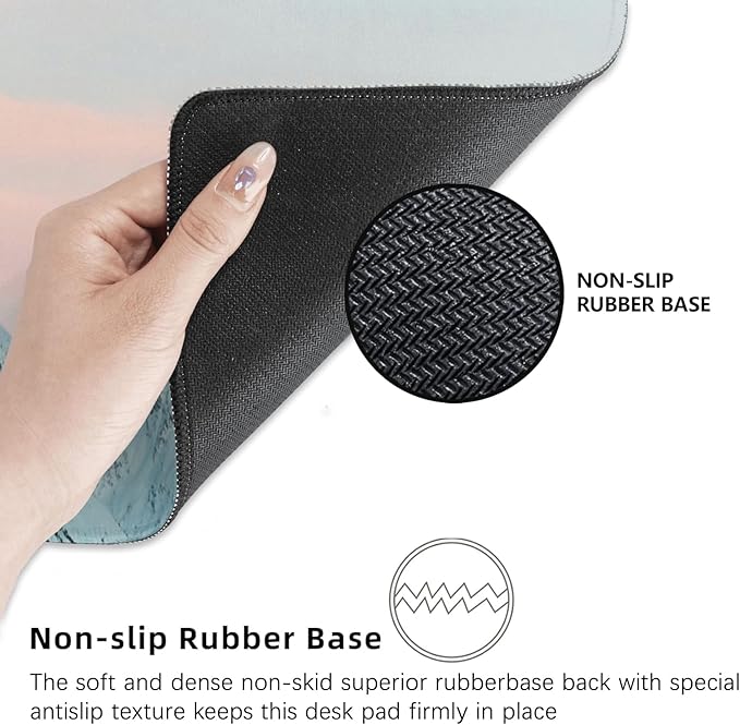 Kibue Adorable Squirrel Gaming Mouse Pad, Colorful Tulip Mousepads for Gaming Home Office Work, Extended Mats Computer Keyboard Laptop, 31.5×11.8 Inch Large Desk Mat with Non-Slip Rubber Base