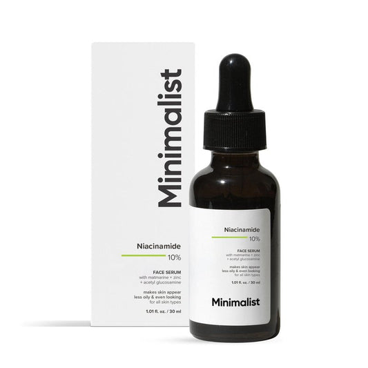 Minimalist 10% Niacinamide Face Serum for Enlarged Pores, Acne & Excess Oil | Reduces Blemishes for Even Skin Tone | For Women & Men | 1 Fl Oz / 30 ml