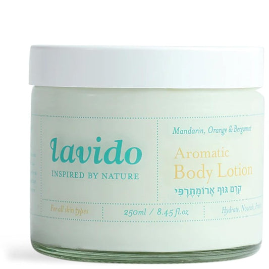 Lavido Natural Aromatic Body Lotion - Clean Non-Toxic Skincare with Mandarin, Orange & Bergamot | 8.45 fl oz (250 ml)
