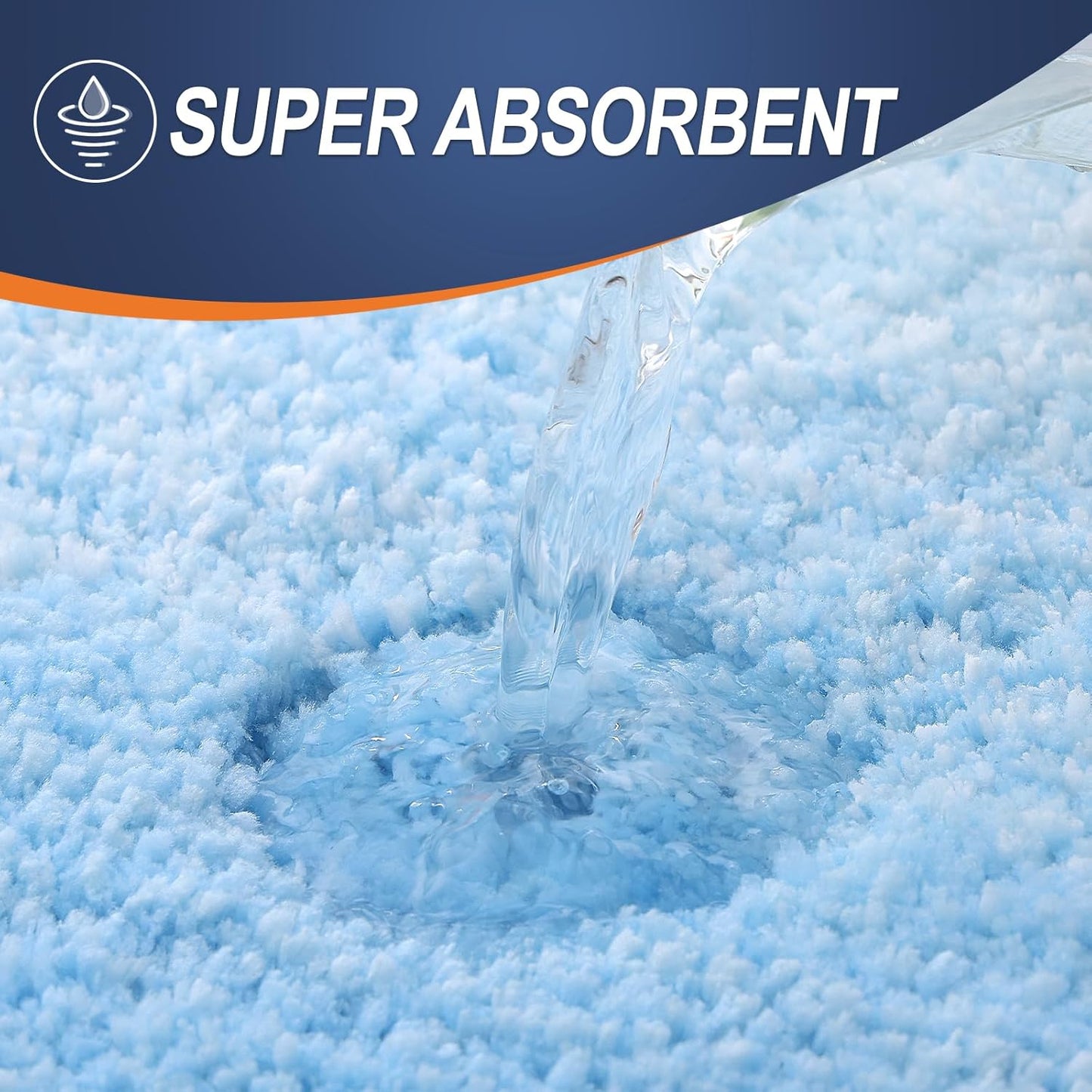 OLANLY Large Bath Rugs - Extra Soft Microfiber Mat 44x32 | Quick Dry & Machine Washable, Sky Blue