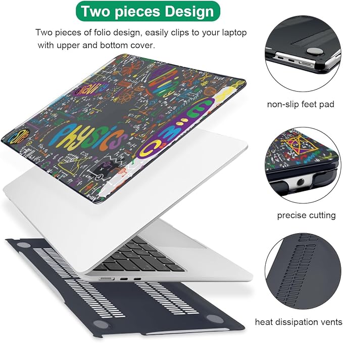 LCMOCICO for MacBook Air 13 Inch Case 2026 2025 2024 2023 2022 Release M5 A3449 M4 A3240 M3 A3113 M2 A2681, Scratch Resistant Plastic Hard Shell Case for MacBook Air 13.6 M5, Physical Chemistry1