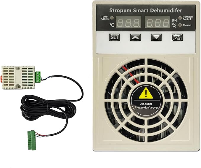 Stropum Automatic Small Dehumidifier for Grow Tent,Electric Box,Storage Cabinet,Closet,110V/240V Mini Dehumidifier With Temperature Control Switch