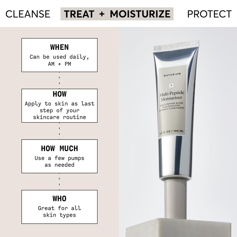Naturium Multi-Peptide Moisturizer Jumbo, Hydrating & Smoothing Skin Care, Moisturizes with Ethylated Vitamin C & Panthenol, 3.4 oz
