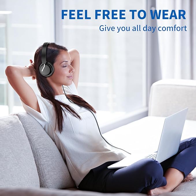 awatrue USB Headset with Microphone for PC, Computer Headset with Noise Canceling Microphone for PC Laptop, in Line Mute Controls, Wired Headset for Work from Home/Office/Call Center/Teams/Zoom