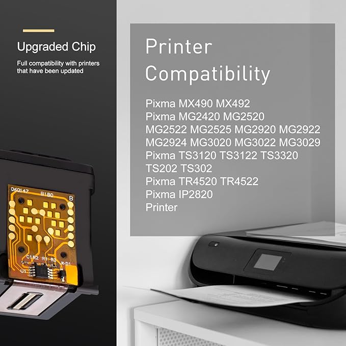 YATUNINK 245XL 246XL Combo Pack Compatible for Canon Ink 245 and 246 Works with MX490 MX492 TR4520 TR4522 MG2500 MG2522 TS3100 TR4500 Printer PG245XL CL246XL (Black and Tri-Color)