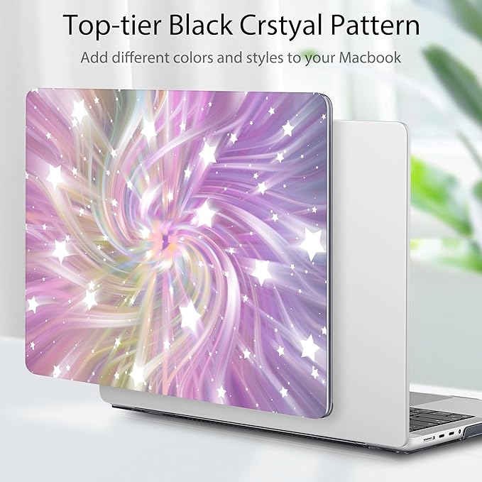 Tuiklol for MacBook Pro 14 Inch Case 2026 2025 2024 2023 2022 2021 Release M5/M4/M3/M2/M1 A2442 Pro/Max,Hard Shell Case with Screen Protector for Touch ID, Bright Abstract