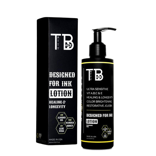 Tattoo Aftercare Lotion – Hydrating Tattoo Moisturizer with Jojoba Oil, Manuka Honey & Vitamins A, B, C & E – Soothes, Heals & Protects Ink – Fast-Absorbing, Non-Greasy – 6.8 fl oz