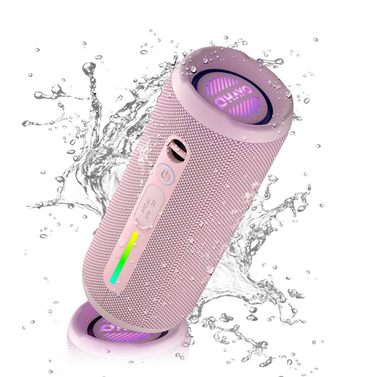 OHAYO Portable Bluetooth Speaker, IPX7 Waterproof Wireless Speaker with 24W Stereo Sound, Active Extra Bass, Bluetooth 5.3, RGB Lights, Up to 30H Playtime for Home, Outdoor, Party, Travel