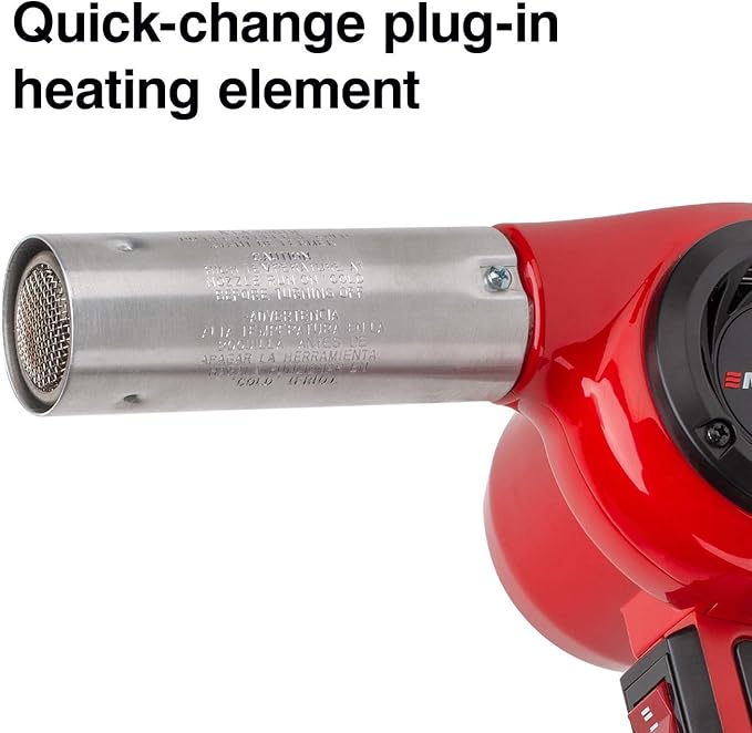 Master Appliance VT-751D Industrial Heat Gun, Quick Change Plug-In Heating Element, Variable Temperature Heat Gun, 130F to 1200F, 120V, 1740W, 14.5 Amps, Engineered In USA