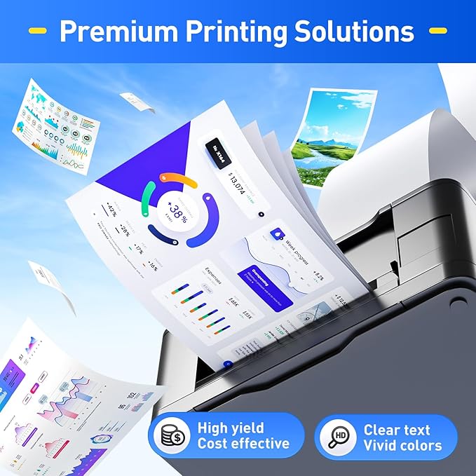 C600 C605 Toner Cartridges 4-Pack Compatible Replacement for Xerox VersaLink C600 C605 Color Multifunction Printer Copier Scanner 106R03919 106R03916 106R03917 106R03918 Black Cyan Yellow Magenta
