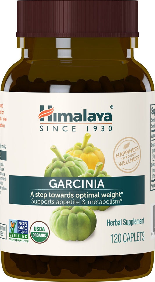 Himalaya Organic Garcinia Cambogia Herbal Supplement, Appetite Support, Lipid Metabolism, Weight Support, USDA Organic, Non-GMO, Vegan, 600 mg, 120 Plant-Based Caplets