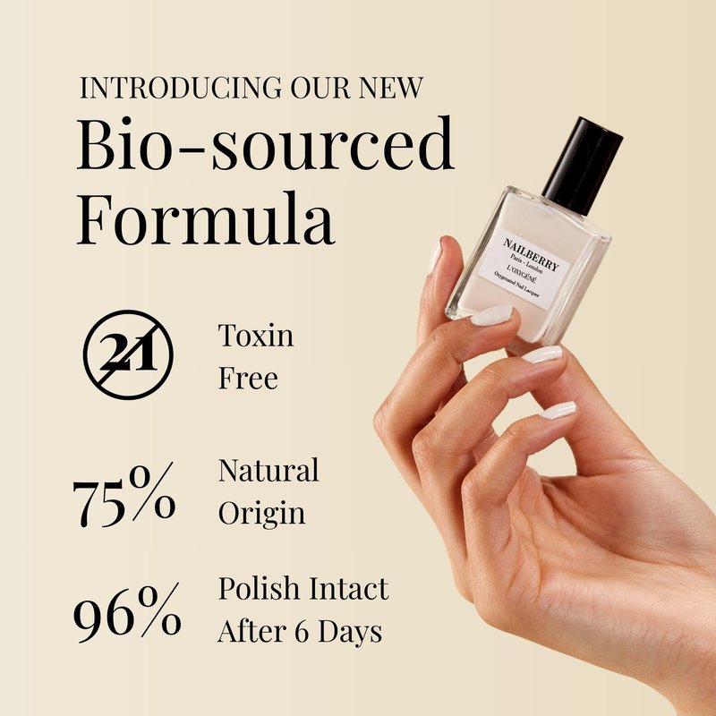 Nailberry L'Oxygéné Oxygenated Nail Lacquer | Tokyo Spring | Light Nude-Lilac Opaque Polish | UV Protected Long-Wear Nail Polish | 12-Free | Vegan & Halal | Cruelty & Gluten Free | 15ml