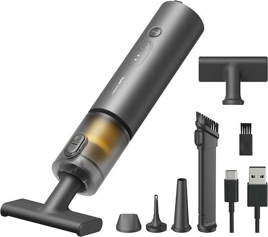 HOTO Handheld Car Vacuum Cleaner Cordless, 4-in-1 Portable Mini Vacuum with 20000Pa Strong Suction, Electric Compressed Air Duster Blower for Car, Desk, Keyboard, Home, Office