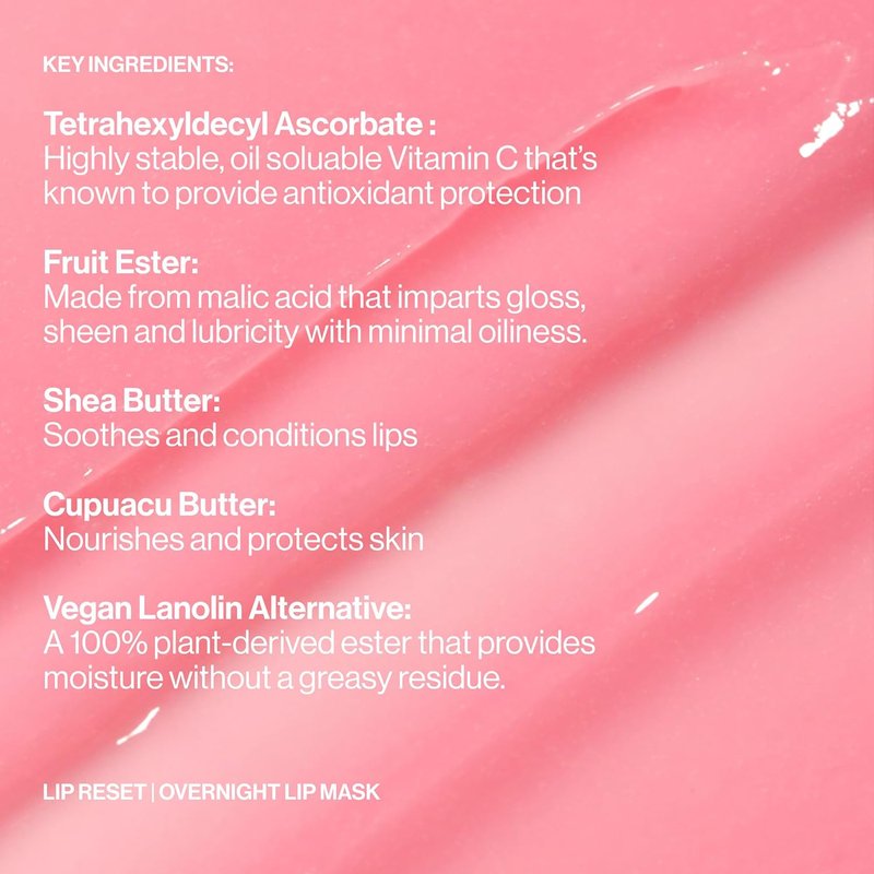 Lip Reset Overnight Mask - Nourishing Hydrating Treatment for Dry Flaky Lips | Lunar Lemonade Flavor