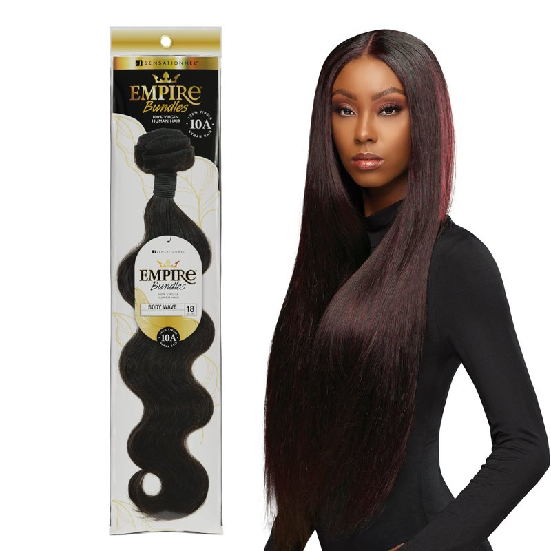 Sensationnel Empire bundles- body wave 10a tangle shed free human hair for weaving and sew in styles - 1 pack (16 inch, NATURAL/BLACK)