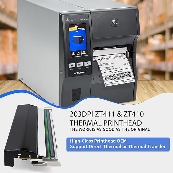 P1058930-009 New Printhead for Zebra ZT410 ZT411 Thermal Barcode Printer |High-Class-Replace| 203dpi