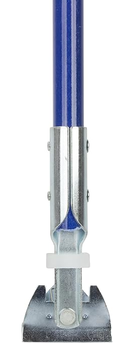 SPARTA Jaw Clamp Dust Mop Handle, Floor Dust Mop Frame Handle, Gripper Holder with Clip-On Connector for Floor Cleaning, Janitorial Supplies, Commercial Use, 60 Inches, Blue, (Pack of 12)