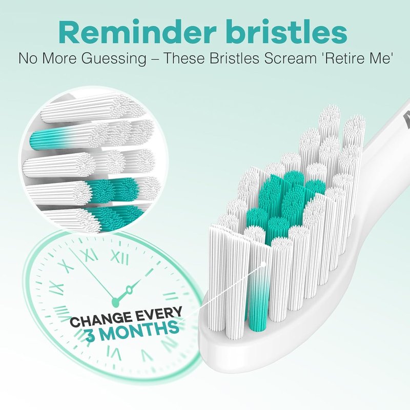 Aoremon Toothbrush Replacement Heads for Philips Sonicare | 3-Pack with Hygienic Caps, White