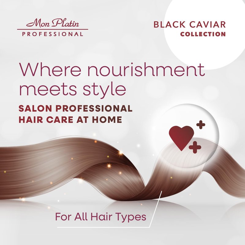 Mon Platin Professional Multi-Action Hair Cream with Black Caviar - 250 ml 12-in-1 Premium Leave In Conditioner Spray for Dry Damaged Hair - Repairing, Moisturizing, Smoothing, and Protecting