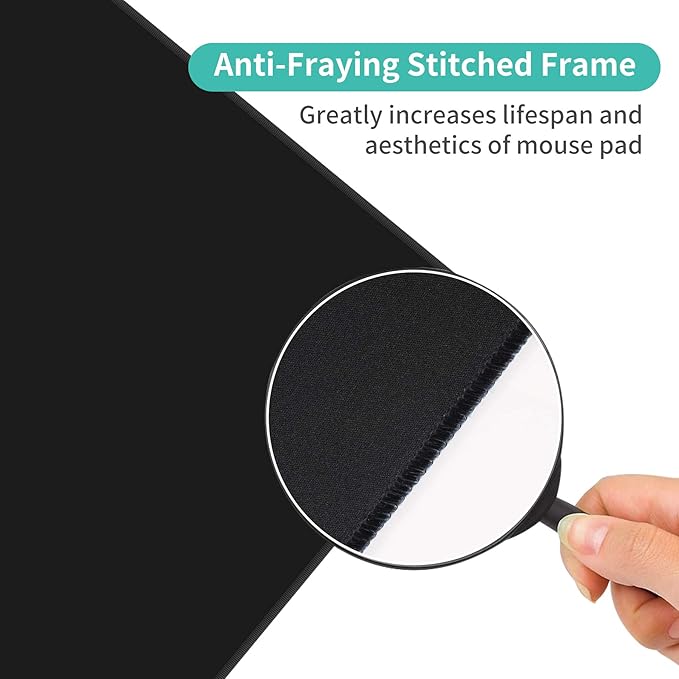 Dynippy Thin Extended Gaming Mouse Pad （31.5 * 11.8 * 0.08 inch） with Stitched Edges Large Mousepad Long XXL Keyboard and Mouse pad Desk Mat for Gaming Office & Home - Starry Night Over the Rhone