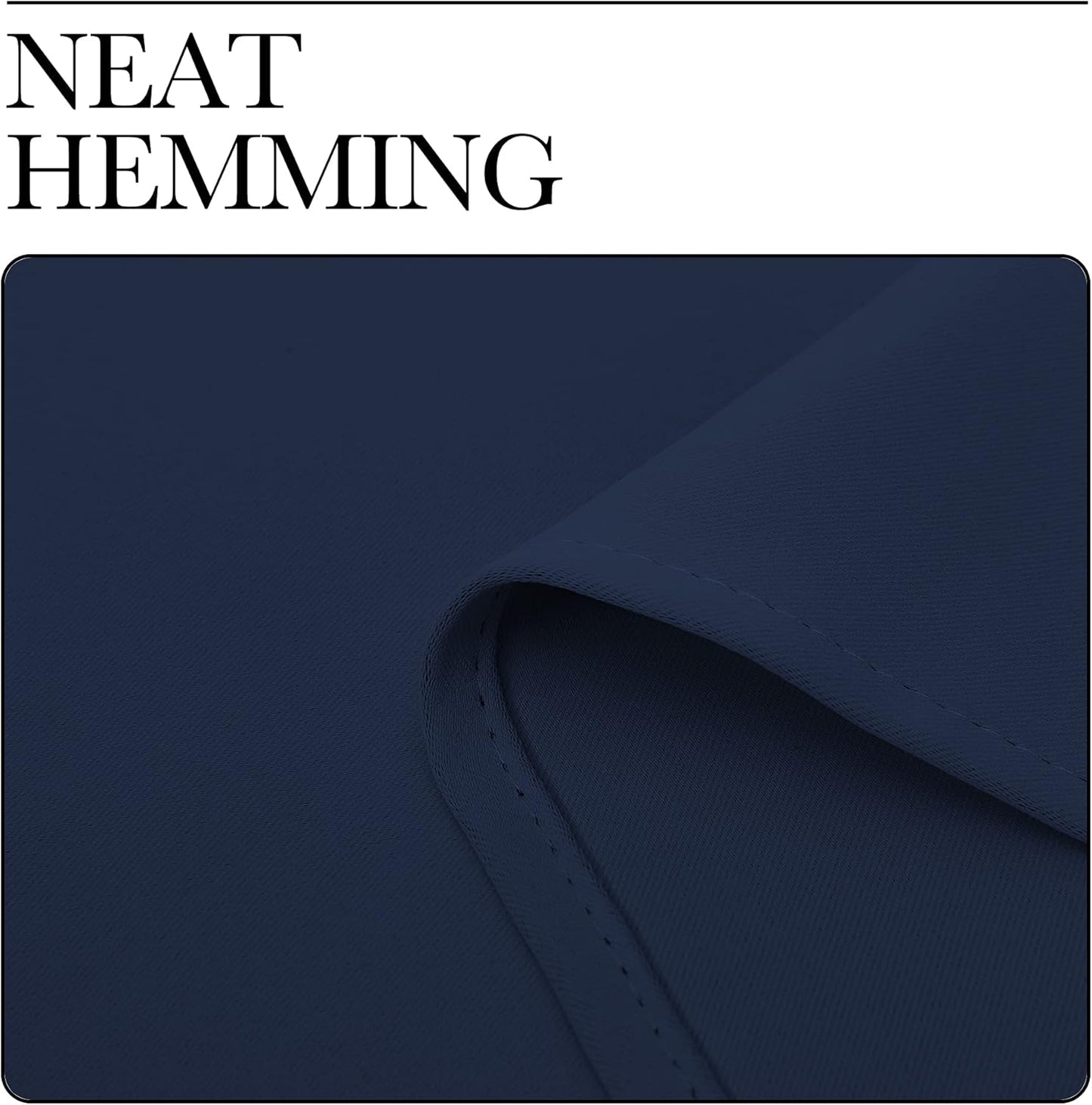 NICETOWN Long Window Drapes - Grommet Top Curtains for Living Room & Guest Room | Navy, 42" x 95" (2 Pieces)