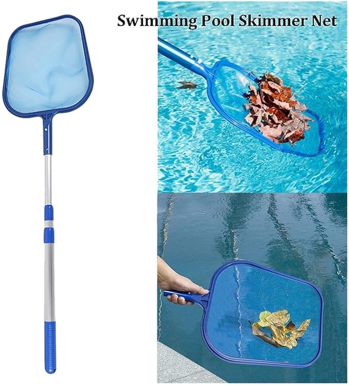 Swimming Pool Cleaning Net Swimming Pool Salvage Net with Telescopic Rod Fish Pond Skimmer Leaf Garbage Catcher Pouch Fishing Net Pool Cleaning Supplies Swimming Pool Nets for Cleaning Finest Debris