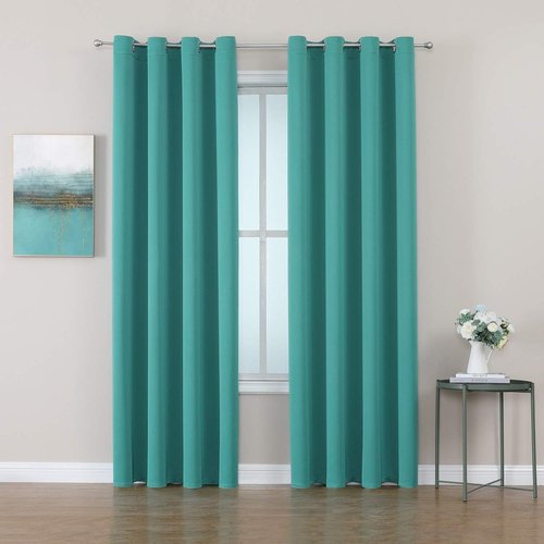 ChrisDowa Room Darkening Curtains - Thermal Insulated Blackout Panels for Bedroom & Living Room (Teal, 52W x 72L)