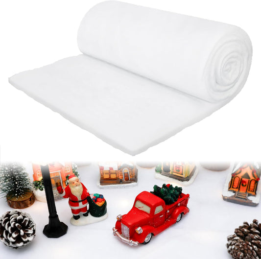 Snow Blanket - 3x8 FT Thick Artificial Christmas Snow Blanket for Holiday Displays & Decorations