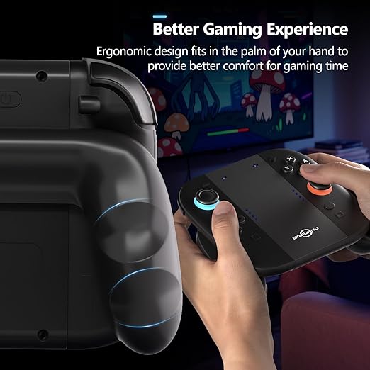 BGGUANG Switch 2 Joycon Grip, Super Magnetic Charger Handle for Switch 2 Joycons, Ergonomic Controller Grip, Switch 2 Accessories Black