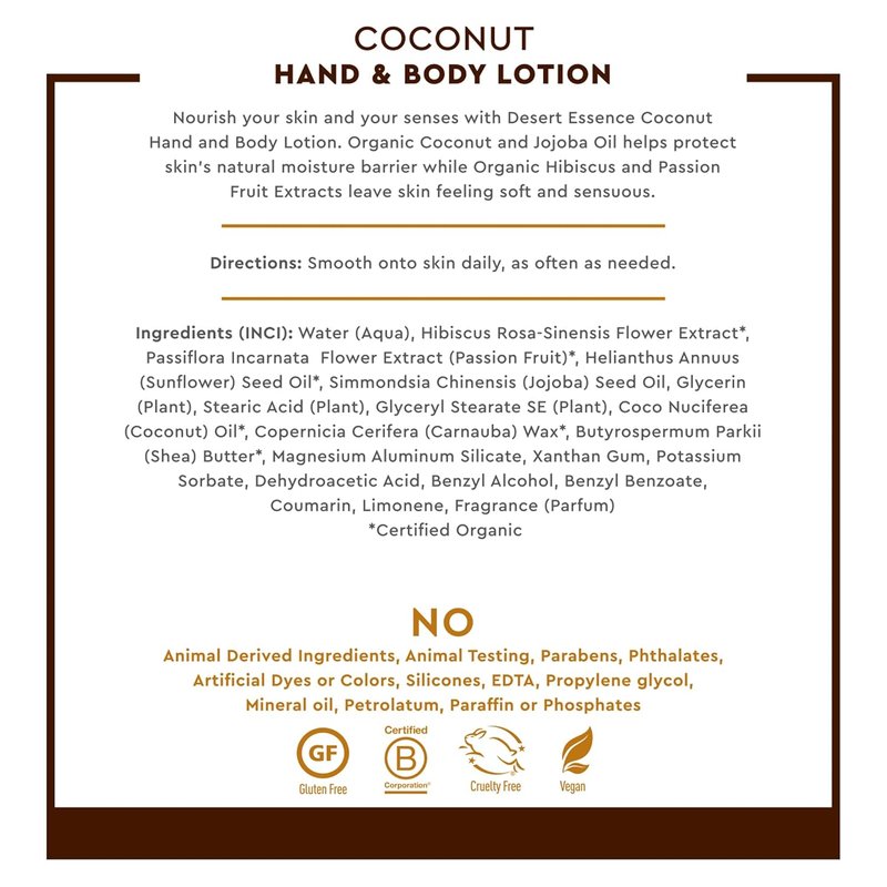 Coconut Hand & Body Lotion - Nourishing Hydration with Shea Butter & Jojoba Oil | 8 Fl Oz - Pack of 2