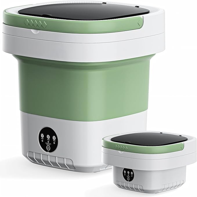 Portable Washing Machine, 16L Foldable & Lightweight, 3 Cleaning Modes, Compact Laundry, No Installation & Easy to Use for Travel, RV, Small Apartment & Dorm Room