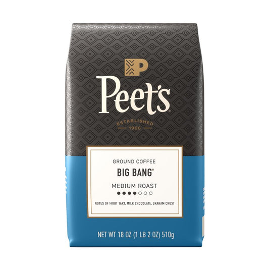 Peet's Coffee, Medium Roast Ground Coffee, 100% Arabica Coffee - Big Bang 18 Ounce Bag
