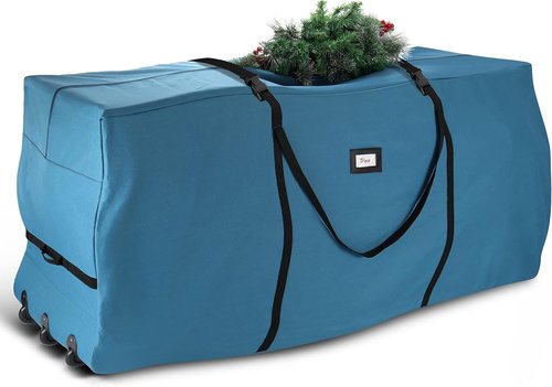Hearth & Harbor 9 ft Rolling Christmas Tree Storage Bag - Durable Design with Reinforced Handles & Wheels