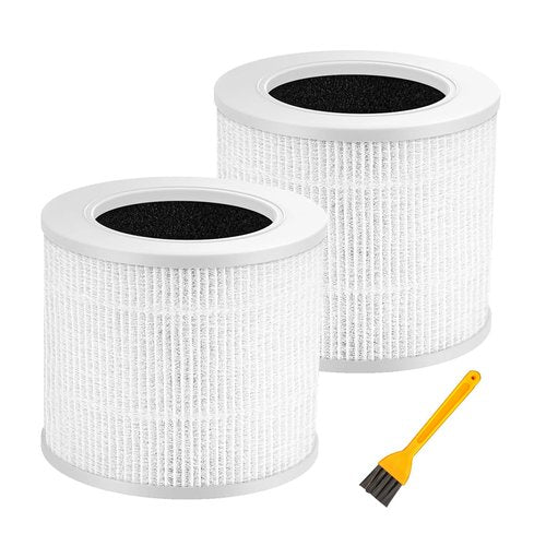 Core Mini Replacement Filter 2-Pack, Compatible with LEVOIT Core Mini Air Purifier, 3-in-1 H13 HEPA & Activated Carbon Filter, Replaces Core Mini-RF