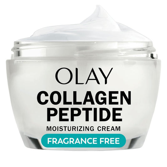 Olay Collagen Peptide Face Moisturizer, Firming Cream for Women, Fragrance-Free, Non-Greasy - Hydrating, Anti-Aging, Anti-Wrinkle, Smooth Fine Lines, Plumping Skin Care - Niacinamide, 1.7 Oz
