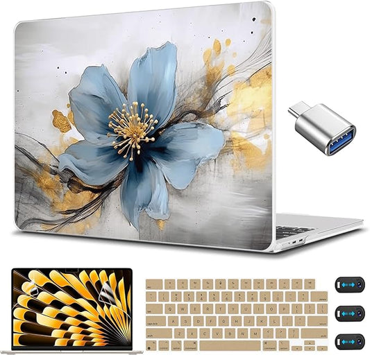 CISSOOK for MacBook Pro 14 Inch Case 2026-2021 M5/M4/M3/M2/M1 Pro/Max Chip A3434 A3401 A3112 A3185 A2918 A2992 A2779 A2442, Plastic Cover for MacBook Pro 14'' with Touch ID, Retro Floral