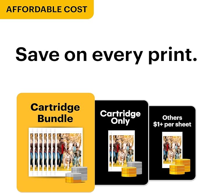 KODAK Dock Plus 4x6'' Photo Printer, 10 Sheets, Docking & Bluetooth Smartphone Printer for iPhone & Android, Instant Color Prints, 4PASS Dye Sublimation