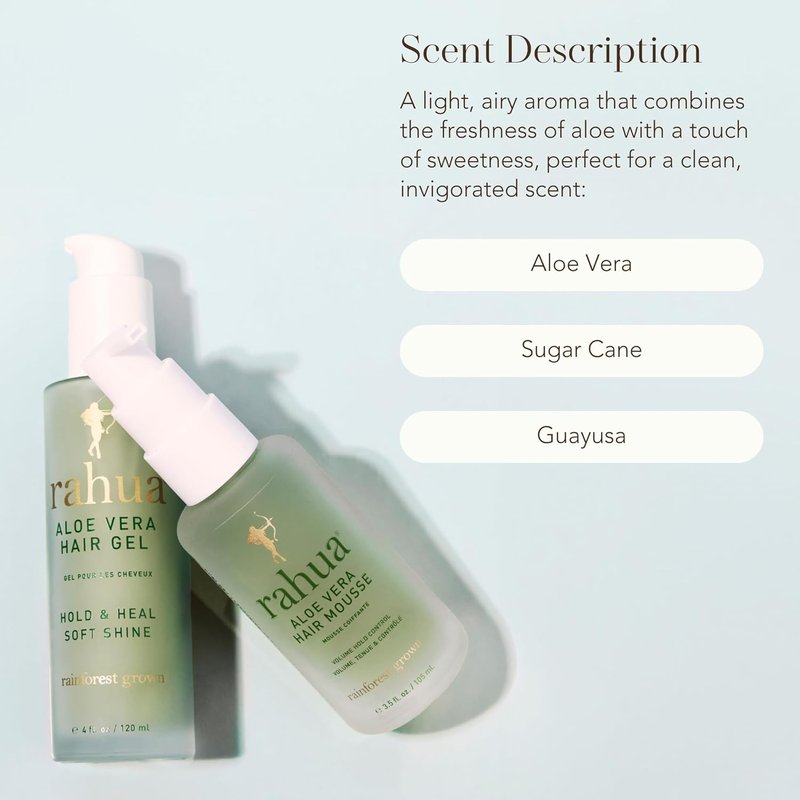 Rahua Aloe Vera Hair Mousse - Volumizing Foam for Flexible Hold & Shine | Natural Styling for All Hair Types - 6.4 fl oz