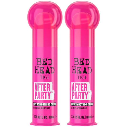 TIGI Bed Head After Party Smoothing Cream 2-Pack – Ultimate Frizz Control Hair Care Products for Smooth, Shiny Hair, Summer Fruit Medley Scent, 3.38 Oz Ea