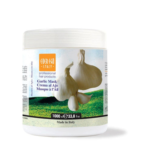 Ever Ego Italy Garlic Mask For Damaged, Bleached or Colored Hair | Repairing And Hydrating Hair Care Product For Men And Women | 1L Tub
