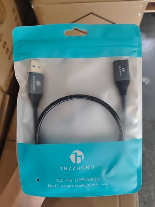 Thzzhnno USB 3.0 Extension 26FT, USB Male to Female USB 3.0 Extender Cable for Webcam, Camera, Phone, USB hub, Mouse, Keyboard, Printer, Hard Drive, Headset