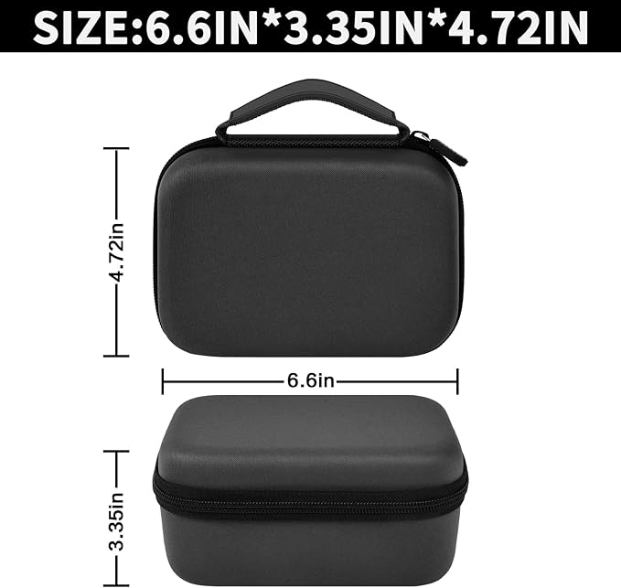 Boobowl Case Compatible with Phomemo M110 Label Maker - Portable Mini Bluetooth Thermal Label Maker Carrying Storage Bag for Printer Labels, USB Cable and Accessories Black (Box Only)-Grey