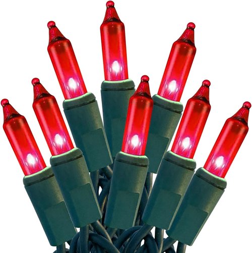 HISHINY Christmas Lights - 100 Count Red String Lights for Indoor/Outdoor Decor | UL Certified, 21 Feet