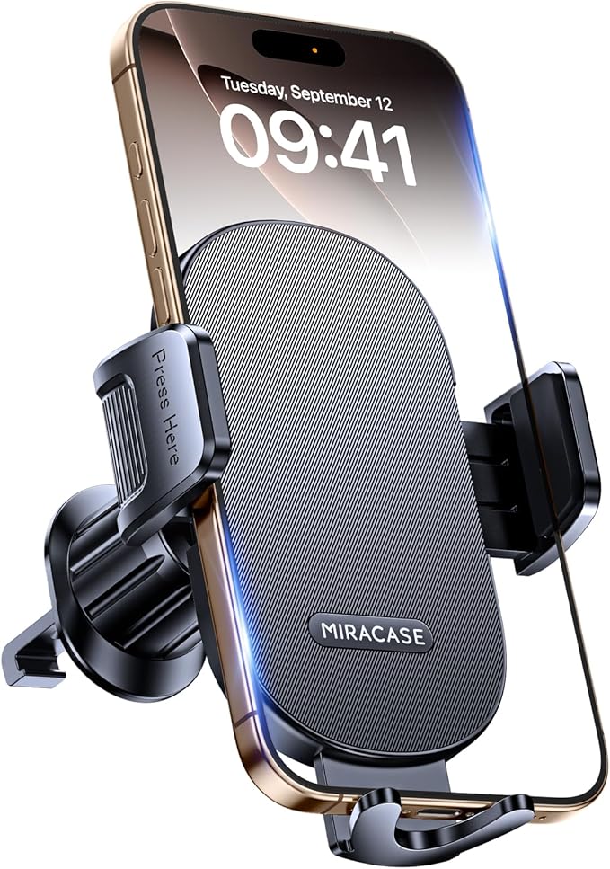 Miracase Universal GPS Navigation Antenna Adhesive Mount SMA Male GPS Antenna, Dark Grey
