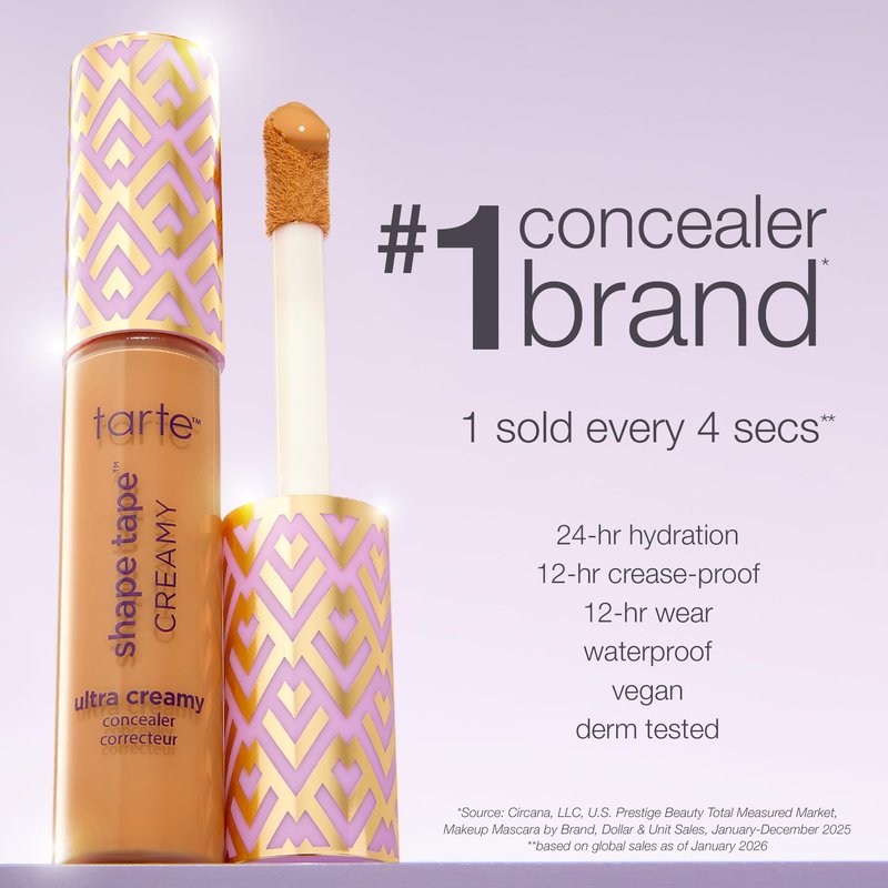 tarte shape tape creamy concealer – Full Coverage Makeup with Built-In Eye Cream, 24HR Hydrating Natural Moisturizing Matte Finish for Redness & Fine Lines, Vegan & Cruelty-Free, full size, 22N