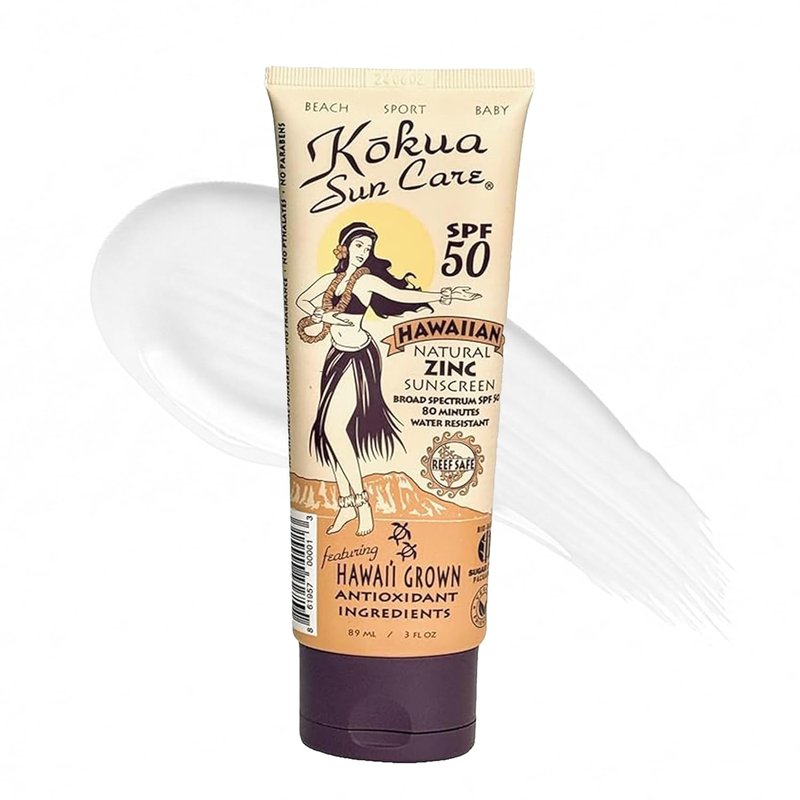 Hawaiian Sunscreen SPF 50 - Reef Safe Mineral Protection | 3 oz | Zinc Oxide | Moisturizing & Water Resistant