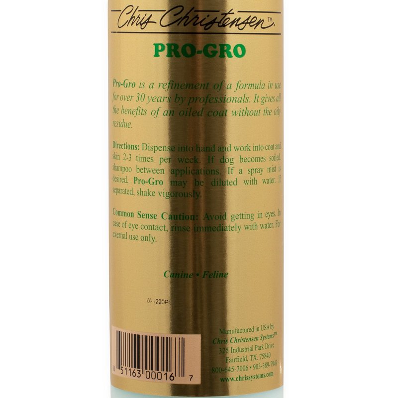 Chris Christensen ProLine Pro-Gro Premium Conditioner, Groom Like a Professional, Deeply Moisturizes, Made in USA, 16 oz