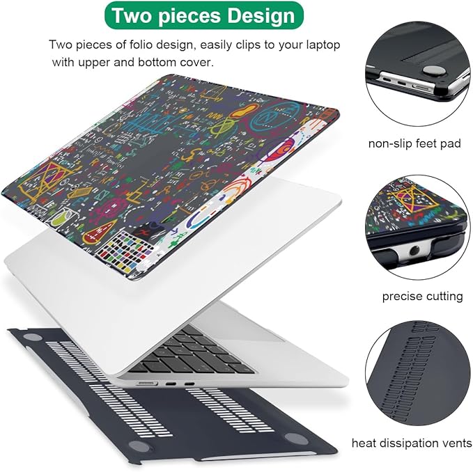 LCMOCICO for MacBook Air 13 Inch Case 2026 2025 2024 2023 2022 Release M5 A3449 M4 A3240 M3 A3113 M2 A2681, Scratch Resistant Plastic Hard Shell Case for MacBook Air 13.6 M5, Abundant Formula1